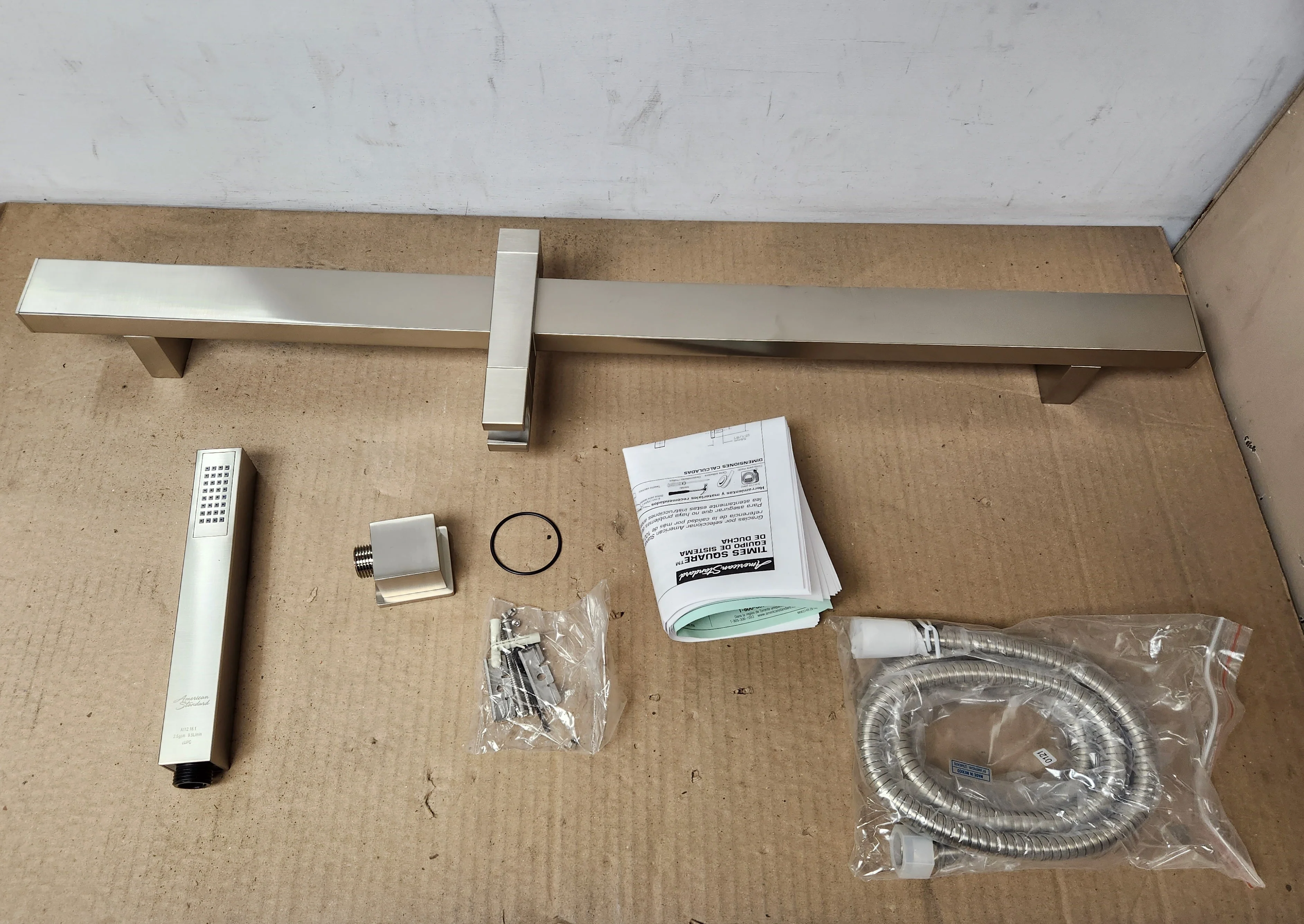 Times Square Single Function Slide Bar Kit Satin Nickel - Image 2