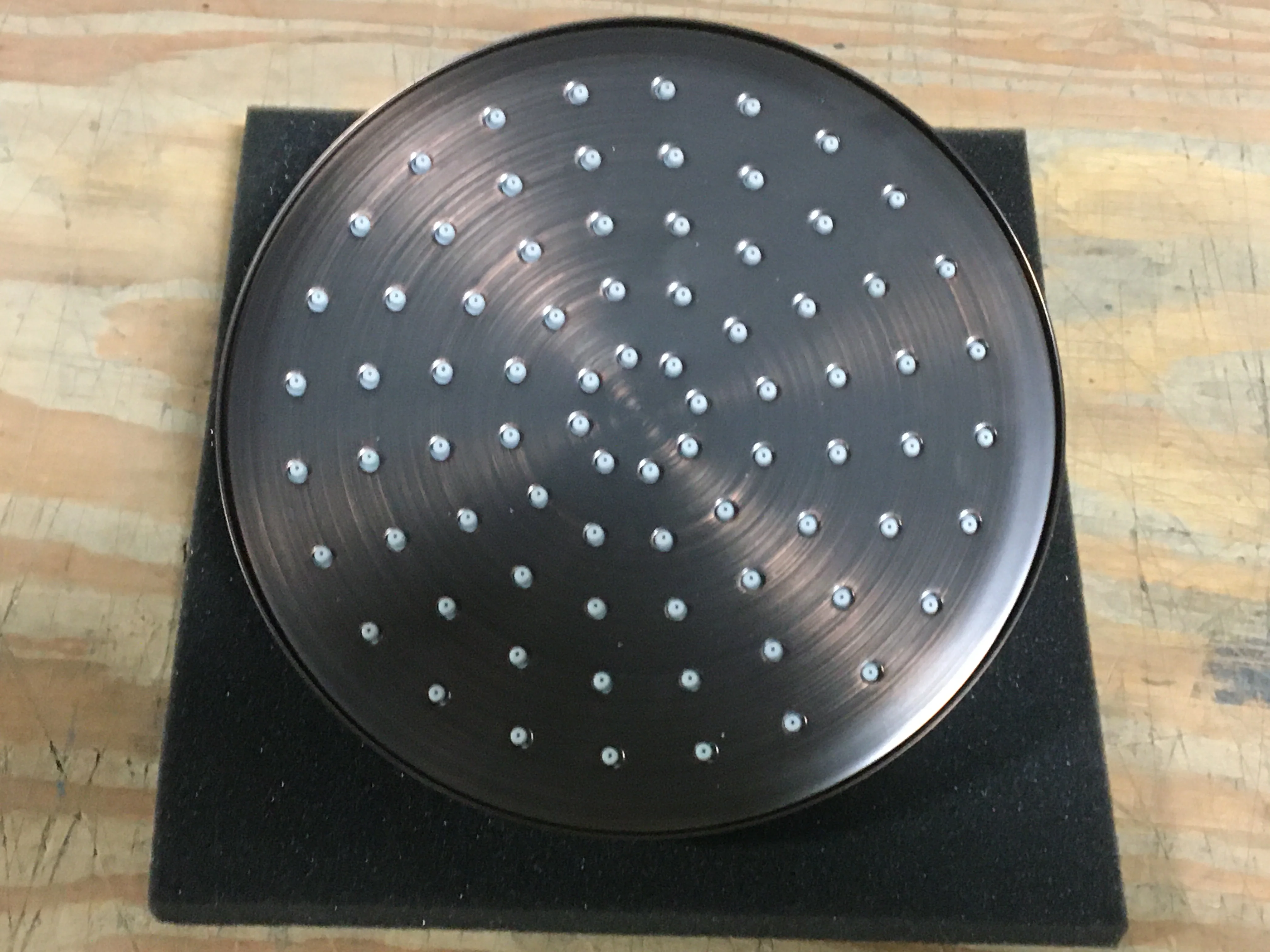Traditional 8" Single Function Rain Can Showerhead - Carbon Bronze - Image 2