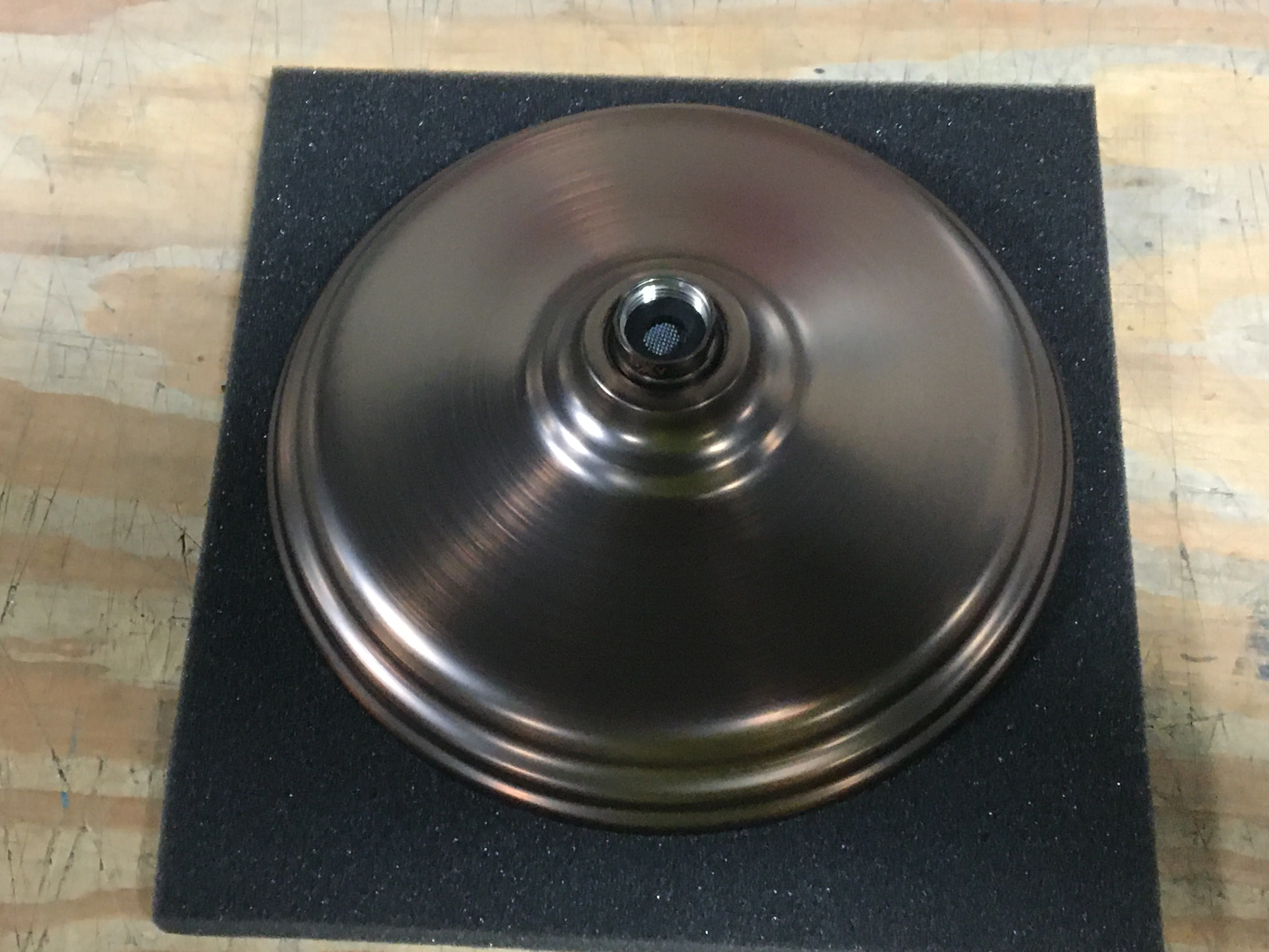 Traditional 8" Single Function Rain Can Showerhead - Carbon Bronze - Image 3
