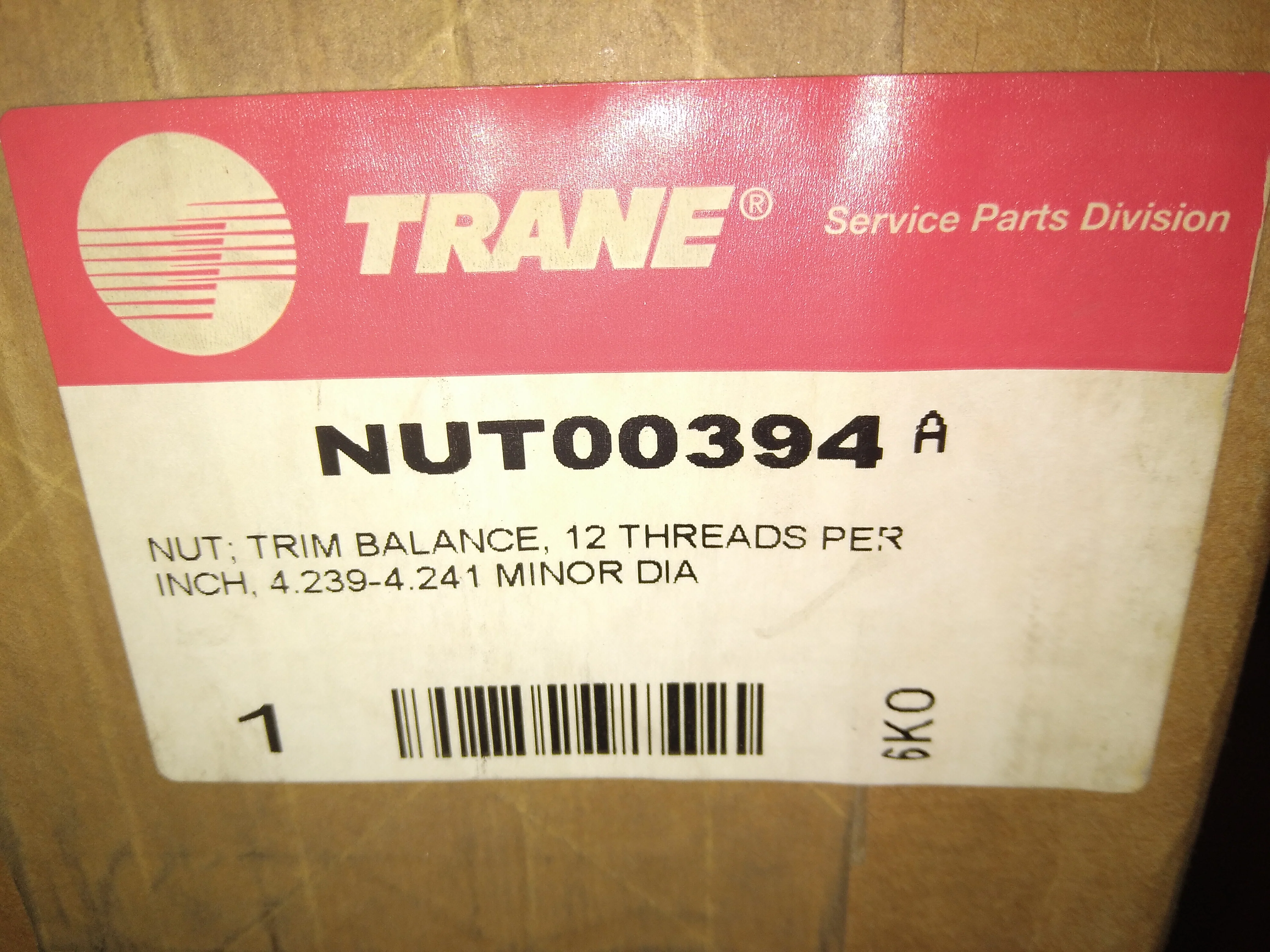 TRIM BALANCE NUT 12 THREADS PER INCH 4.239-4.241 MINOR DIA - Image 3