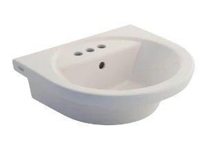 Tropic Petite Pedestal Sink Only Linen