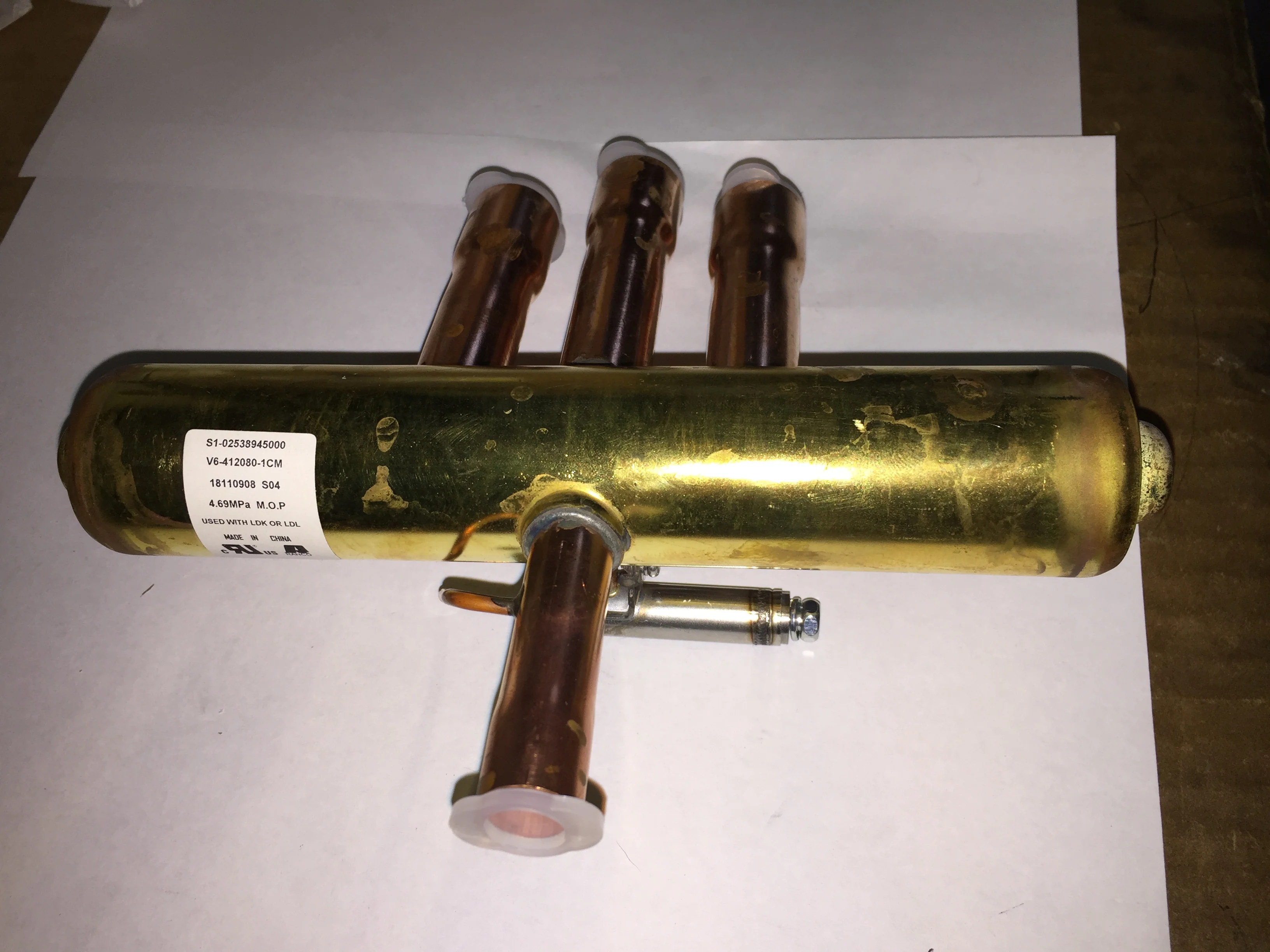 V6 Style 3/4" X 1/2" 4-Way Heat Pump Reversing Valve