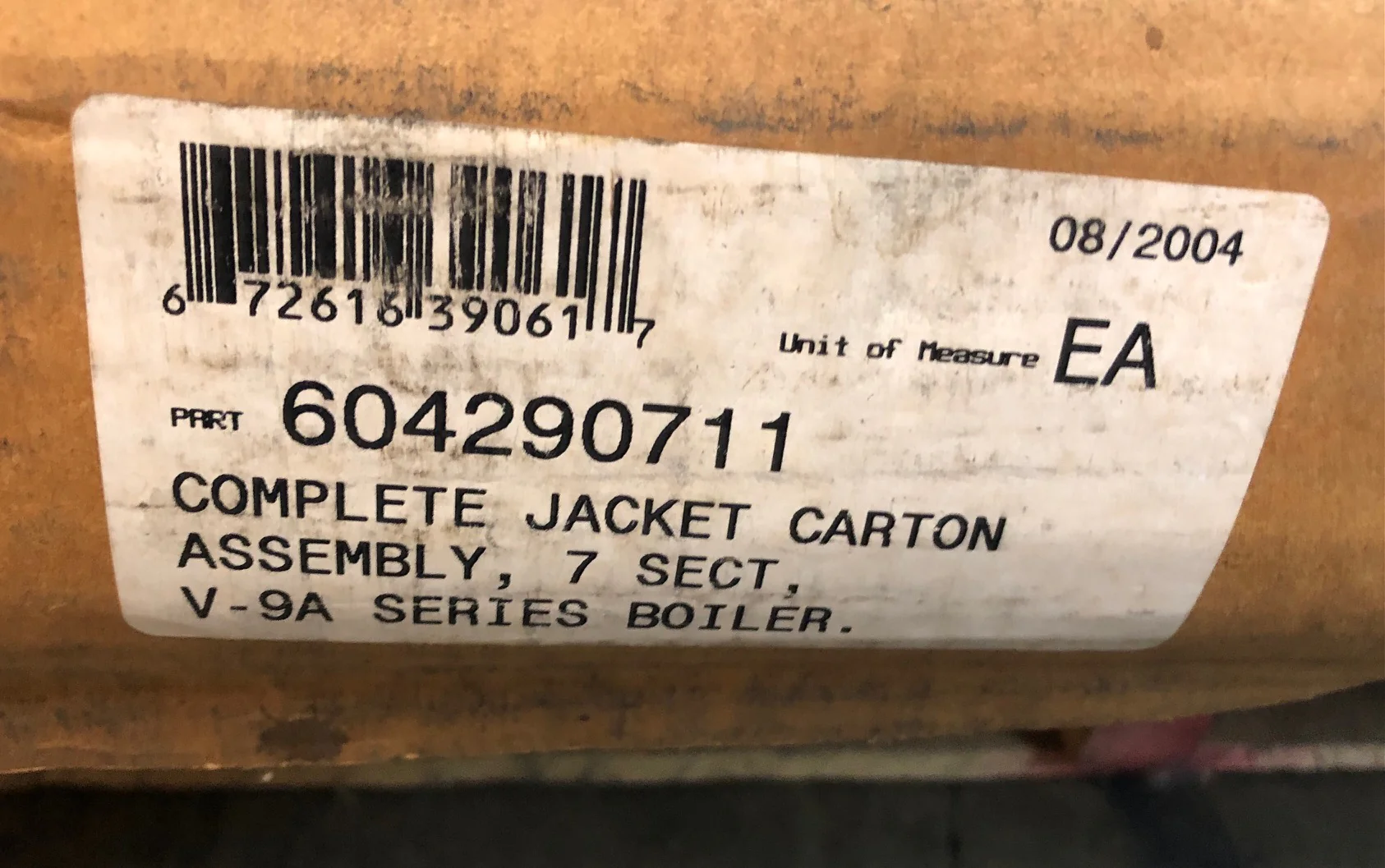 V9A Jacket Carton Assembly for V907A Boiler - Image 3