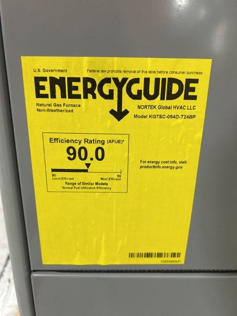 54,000 BTU Low NOx 1-Stg Upflow/Horizontal ECM Multi Speed Gas Furnace 90% 115/60/1 CFM: 1630 - Image 5