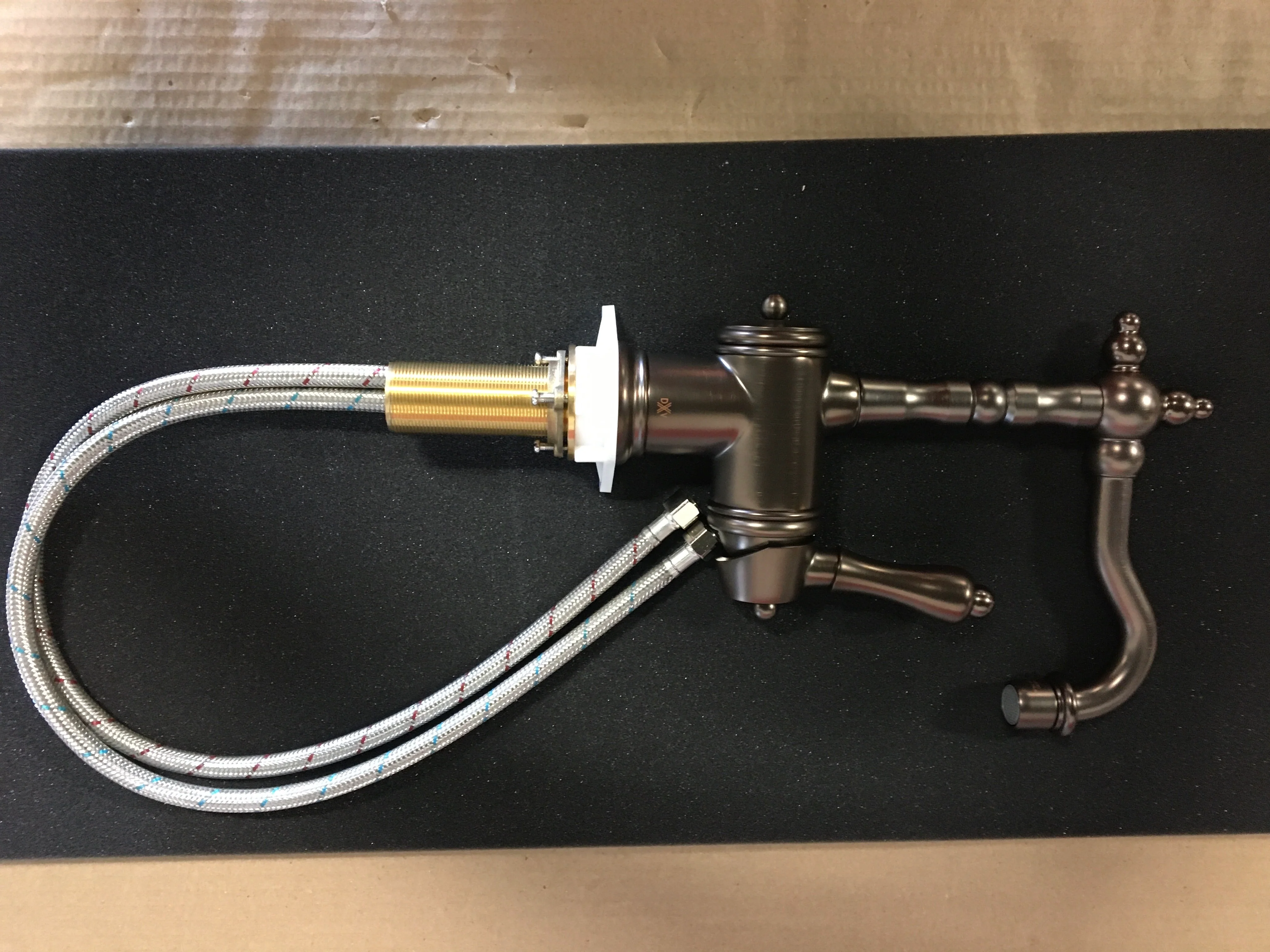 Victorian Single Handle Bar Faucet With Lever Handle In Carbon Bronze - Image 2