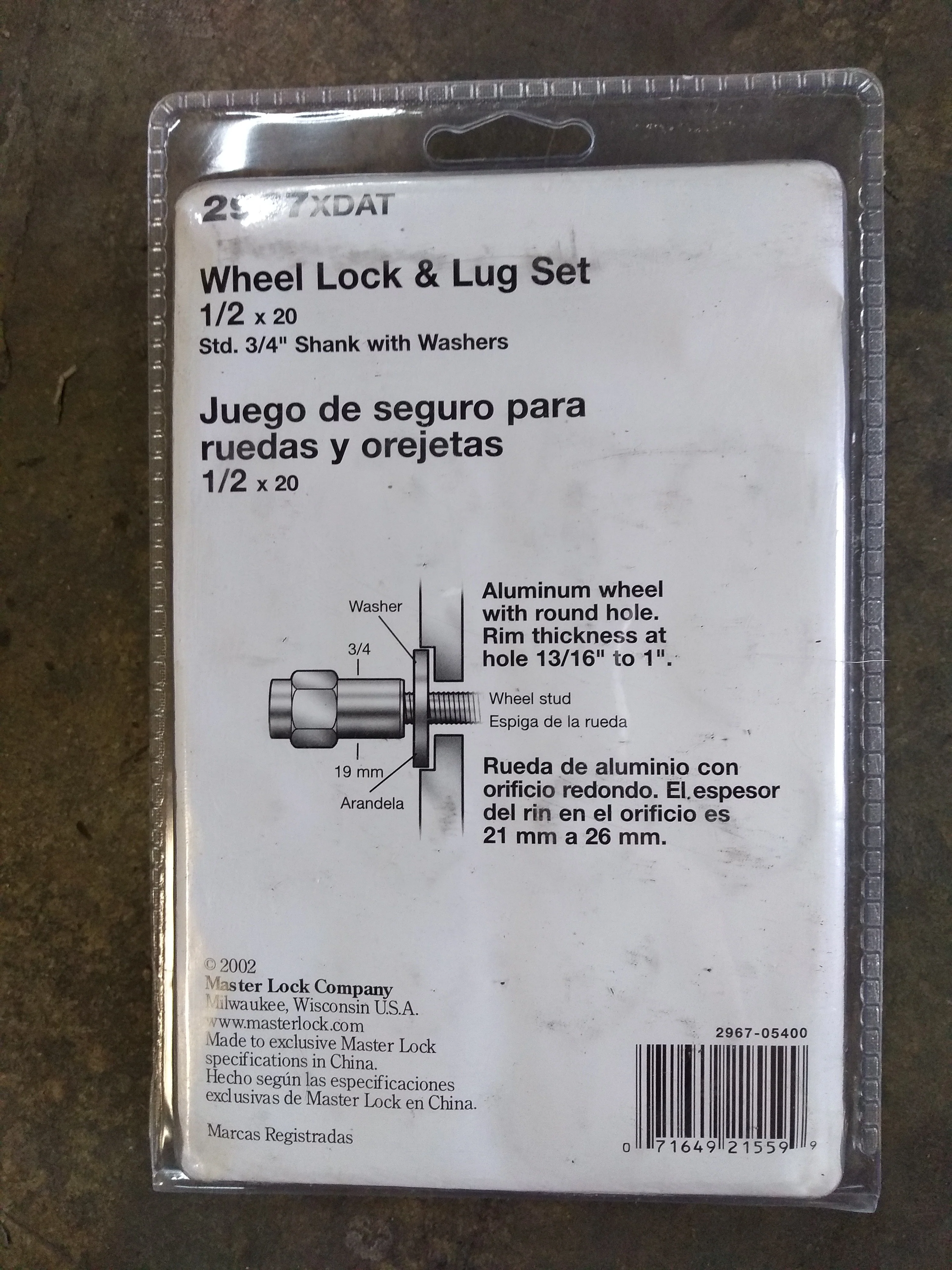 WHEEL LOCK & LUG SET 1/2 X 20 - Image 3